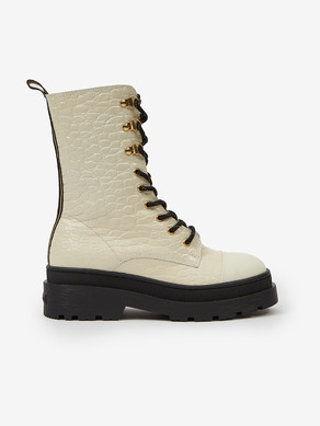 Scotch & Soda Aubri Mid Boot Off White Croco Enkellaarsjes